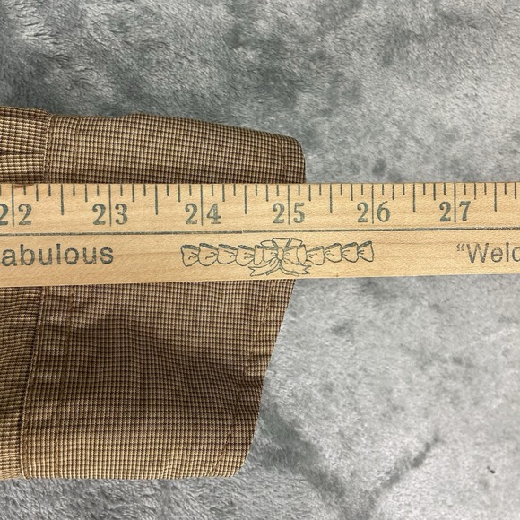 Eddie Bauer Shirt Mens Sz M Tan Vented Fishing Sport Shop Button L/S Roll Tab - Picture 11 of 13